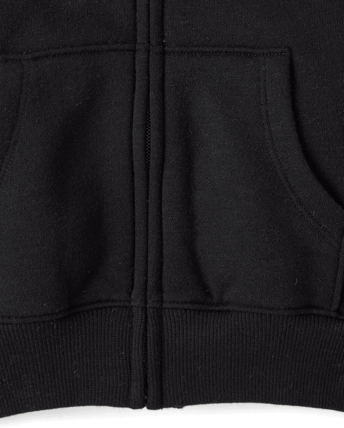 Fille imprimé molleton Zip Up Kangourous