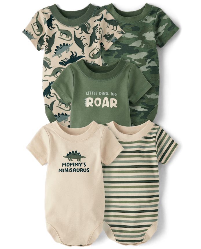 Baby Boys Dino Bodysuit 5-Pack