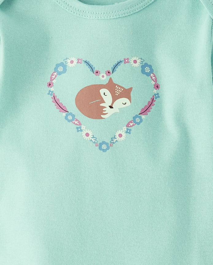 Baby Girls Animal Bodysuit 4-Pack