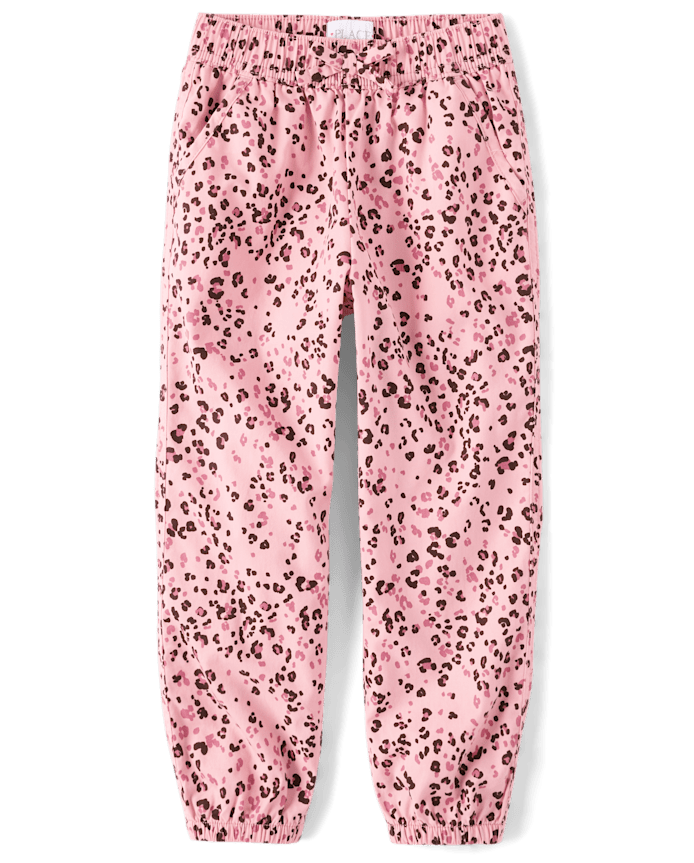 Pantalon de jogging sergé Léopard Fille