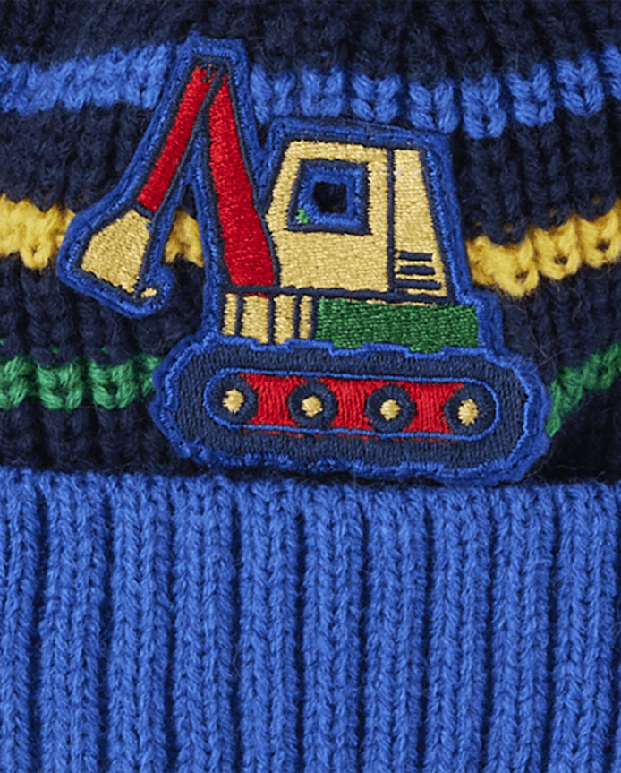 Toddler Boys Embroidered Construction 2-Piece Cold Weather Set