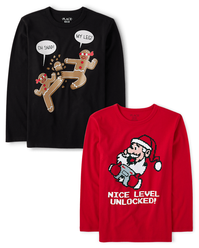 Boys Christmas Graphic Tee 2-Pack