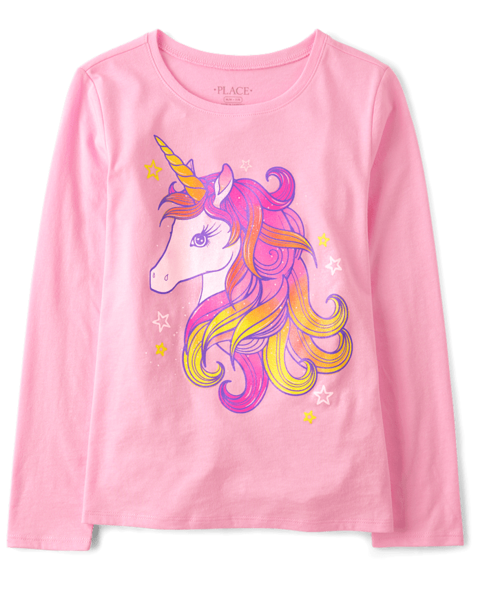 Girls Unicorn Graphic Tee
