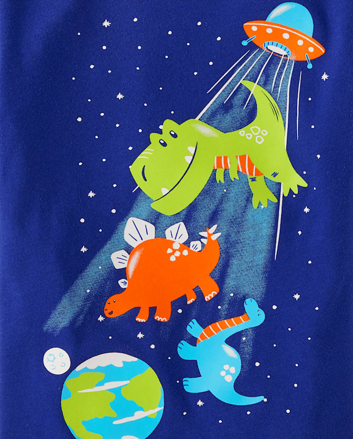 Baby And Toddler Boys Space Dino Graphic Tee