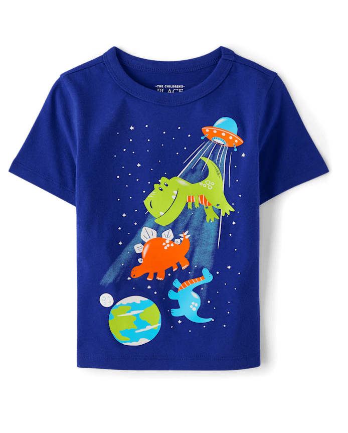 Baby And Toddler Boys Space Dino Graphic Tee