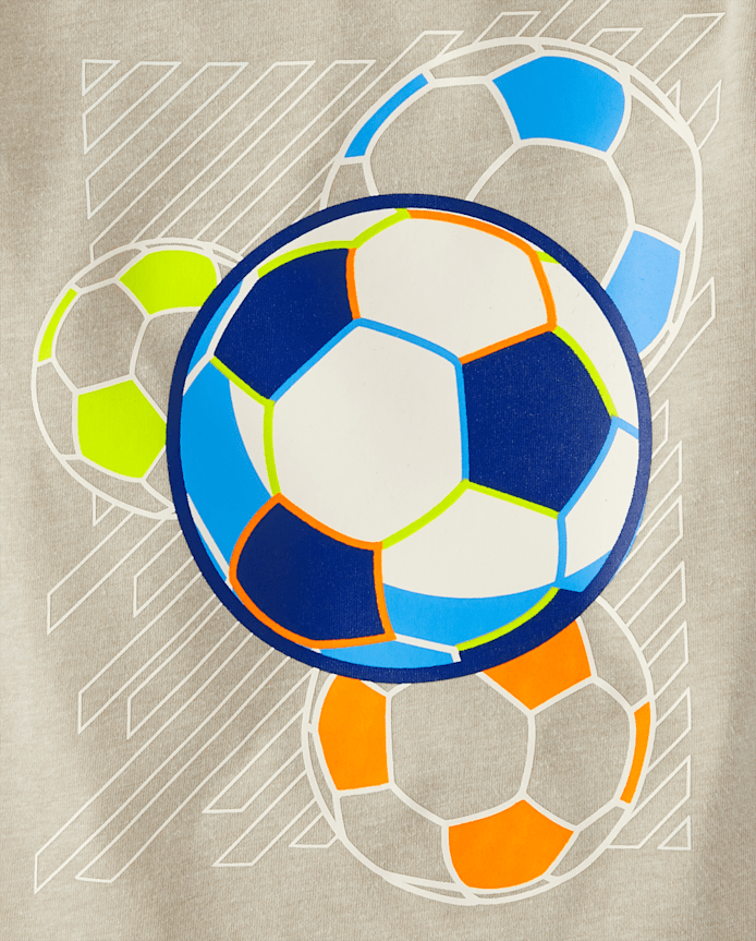 Baby And Toddler Boys Soccer Ball Graphic Tee