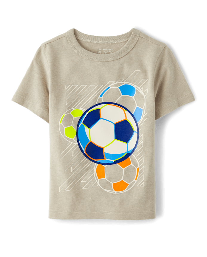 Baby And Toddler Boys Soccer Ball Graphic Tee
