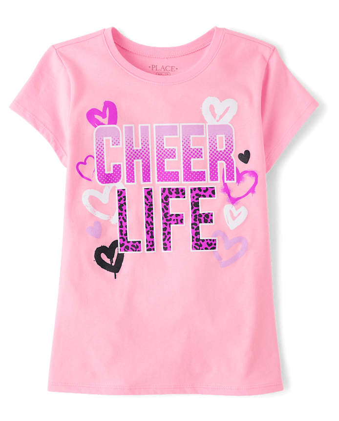 Girls Cheer Life Graphic Tee