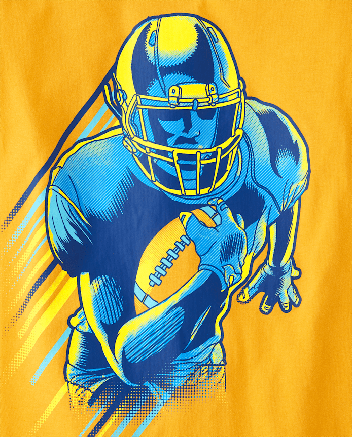 Boys Football Player Graphic Tee