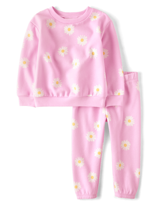 Toddler Girls Daisy Fleece 2-Piece Outfit Set