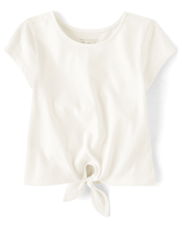 Toddler Girls Tie Front Top