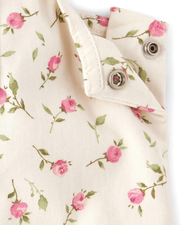 Toddler Girls Floral Skirtall 2-Piece Outfit Set