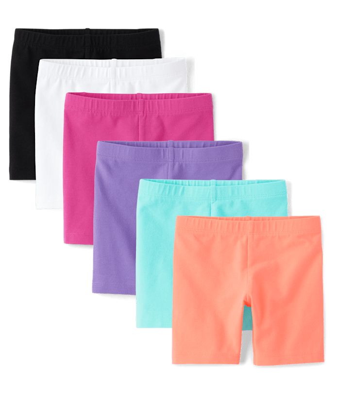 Lot de 6 shorts vélo pour petites filles