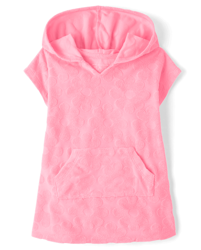 Baby And Toddler Girls Floral Terry Swim Cover-Up