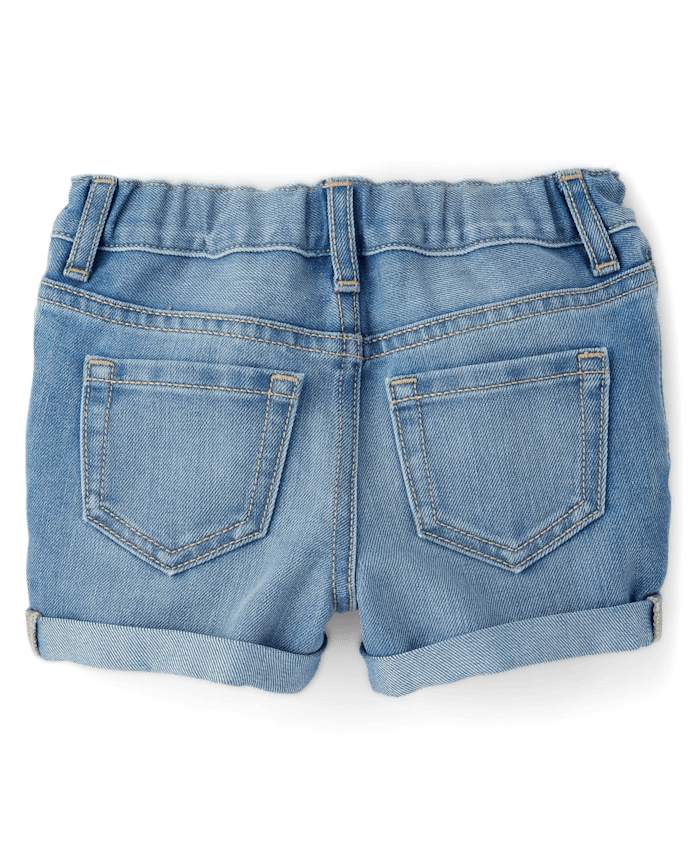 Lot de 2 shorts en jean à revers retroussés pour petites filles