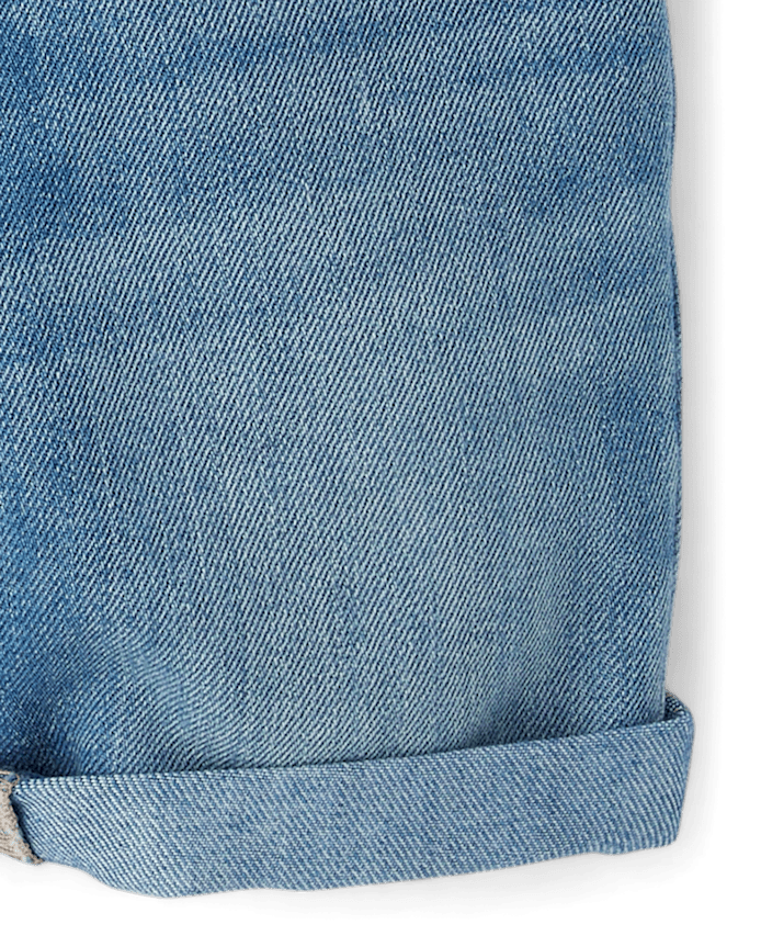 Toddler Girls Roll Cuff Midi Jean Shorts 2-Pack