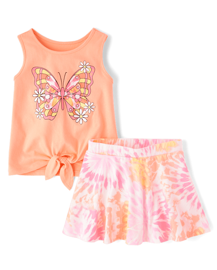 Ensemble 2 pièces papillon pour petite fille