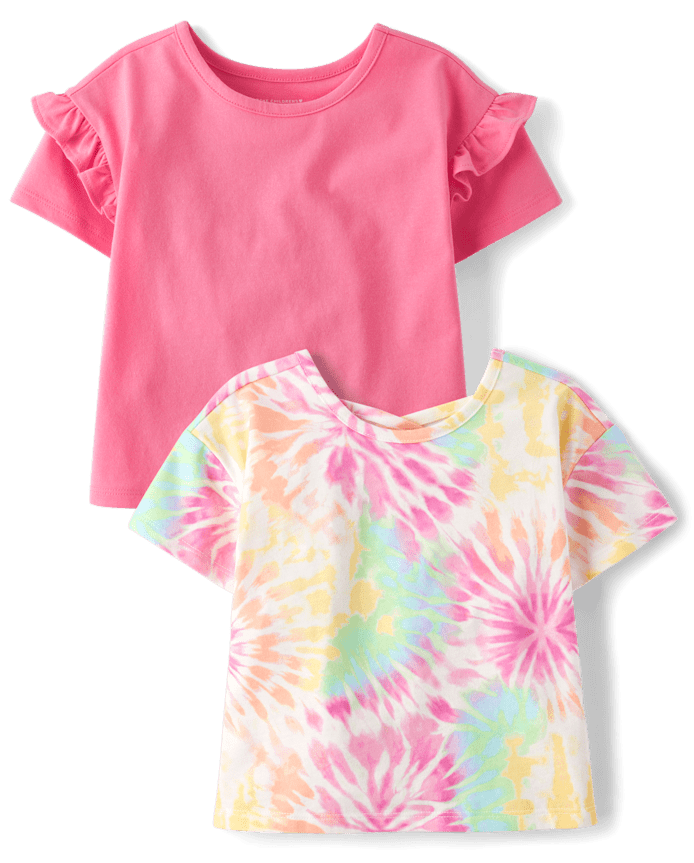 Toddler Girls Print Cross Back Top 2-Pack
