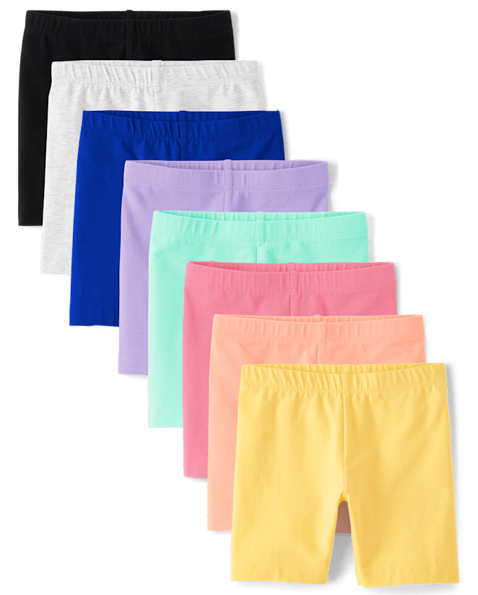Toddler Girls Bike Shorts 8-Pack