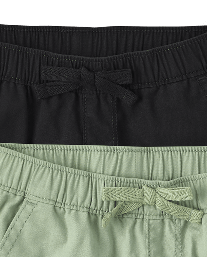 Toddler Girls Twill Pull On Shorts 4-Pack