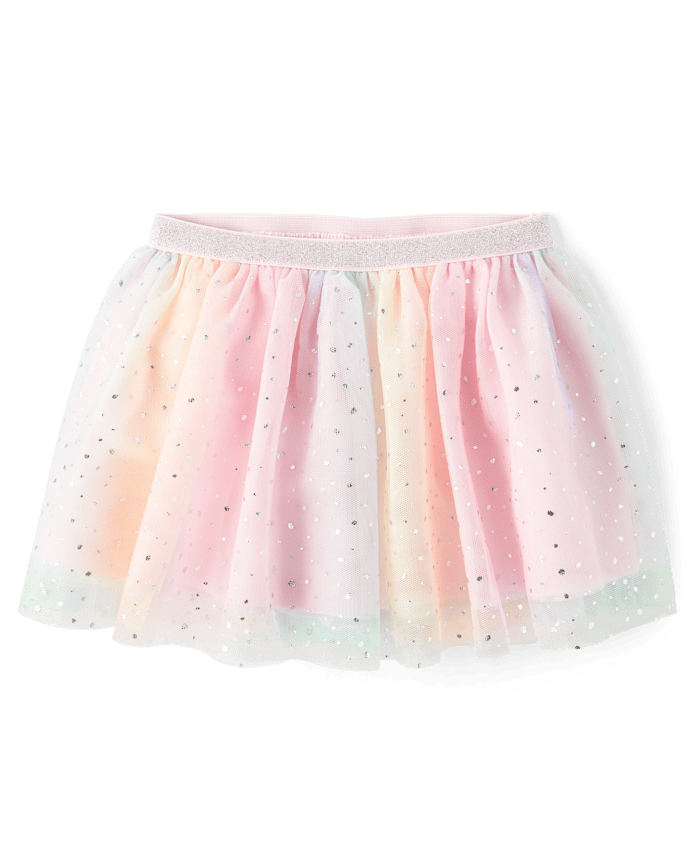 Toddler Girls Rainbow Ombre Tutu Skirt