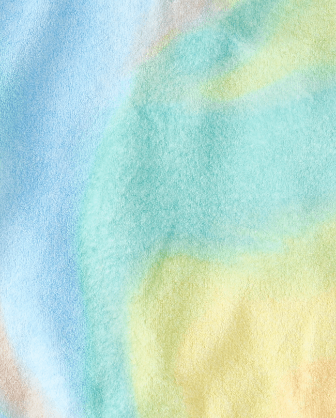 Girls Rainbow Tie Dye Terry Swim Cover-Up