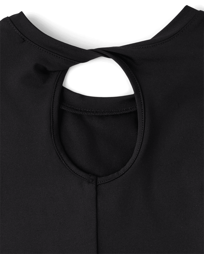 Girls Quick Dry Twist Back Boxy Top