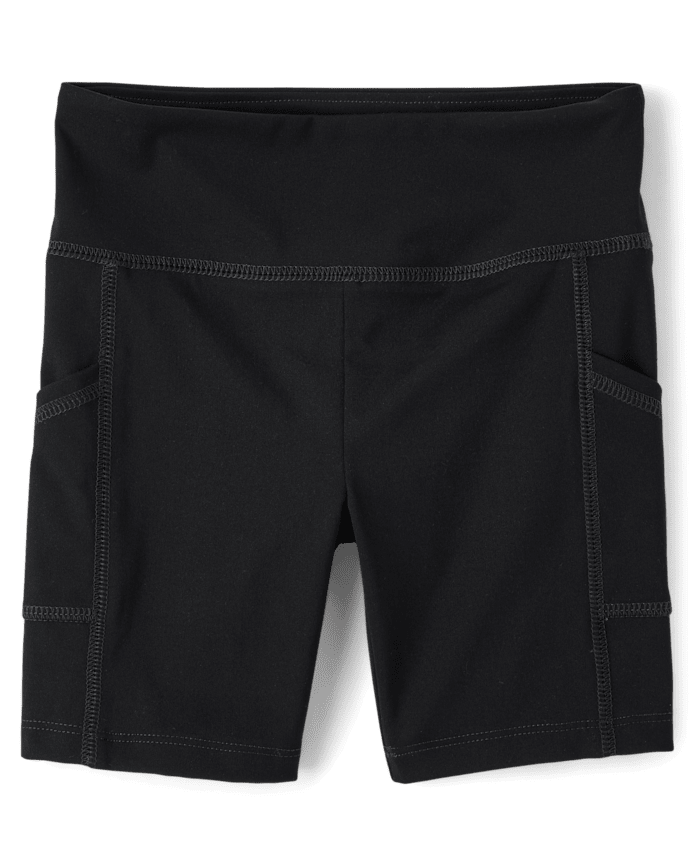Girls Quick Dry High Rise Bike Shorts