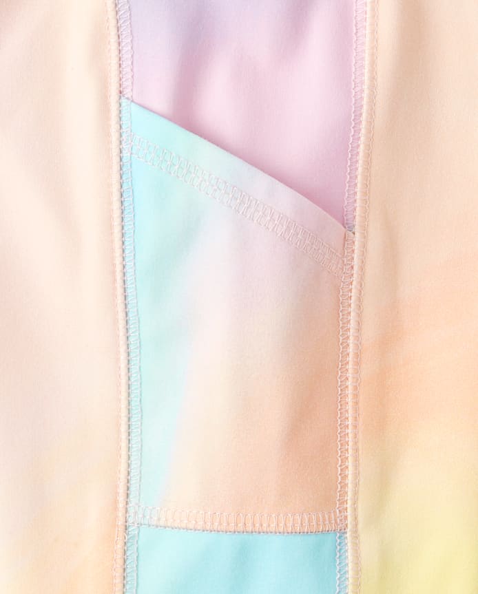 Girls Quick Dry Marble High Rise Bike Shorts