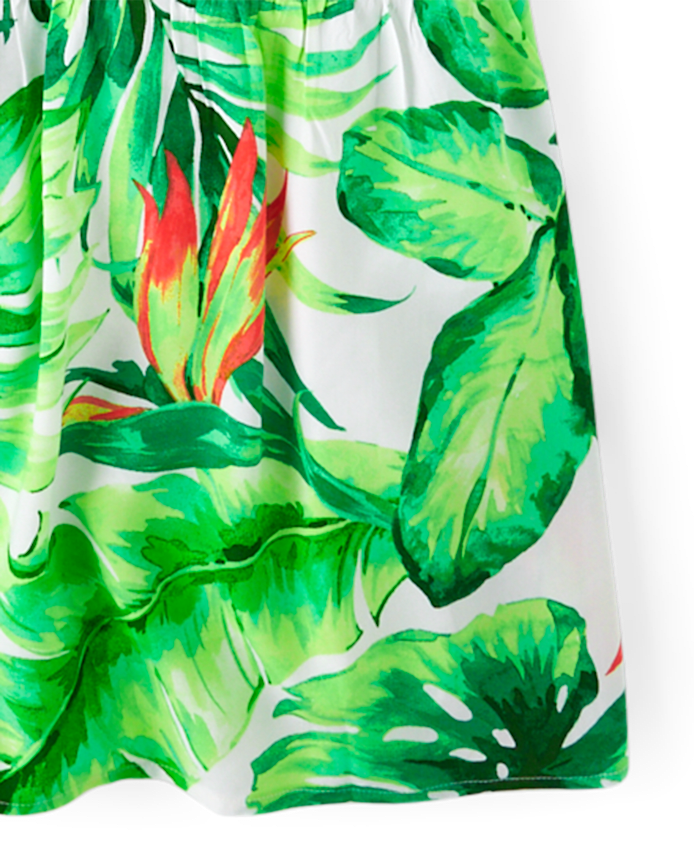 Womens Matching Family Tropical Maxi Tie Shoulder Dress