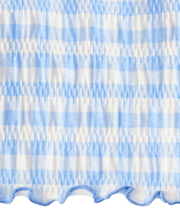 Haut à carreaux vichy smocks pour fille