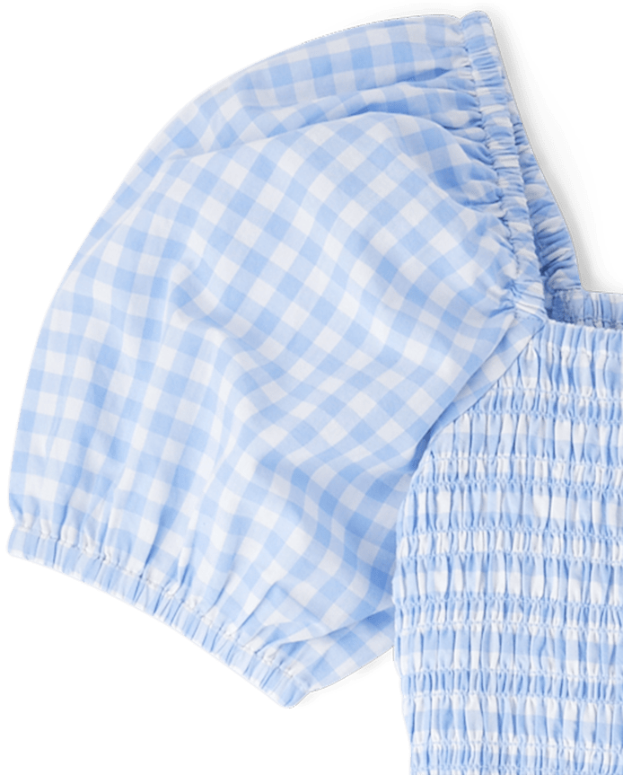 Womens Mommy And Me Gingham Poplin Smocked Tiered Dress