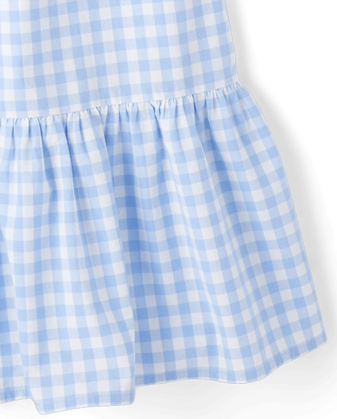 Womens Mommy And Me Gingham Poplin Smocked Tiered Dress