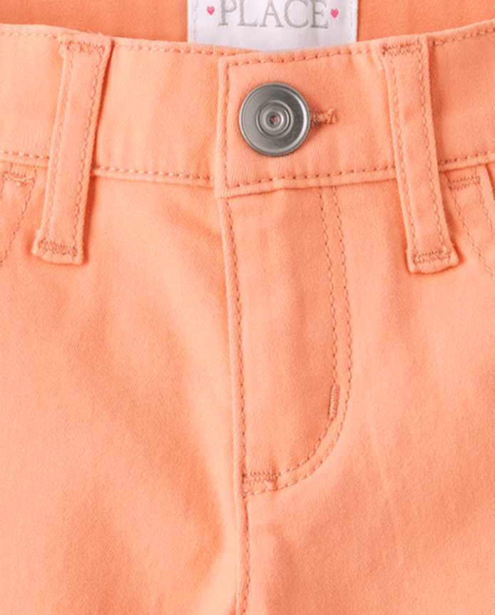 Shorty court en sergé à revers pour filles (lot de 4)