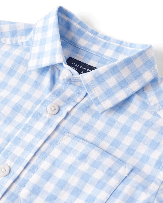 Baby And Toddler Boys Dad Me Gingham Poplin Button Up Shirt