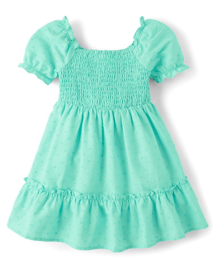 Toddler Girls Mommy And Me Smocked Ruffle Dress