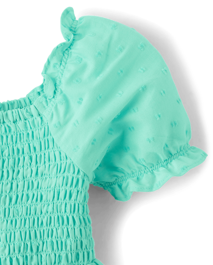 Toddler Girls Mommy And Me Smocked Ruffle Dress