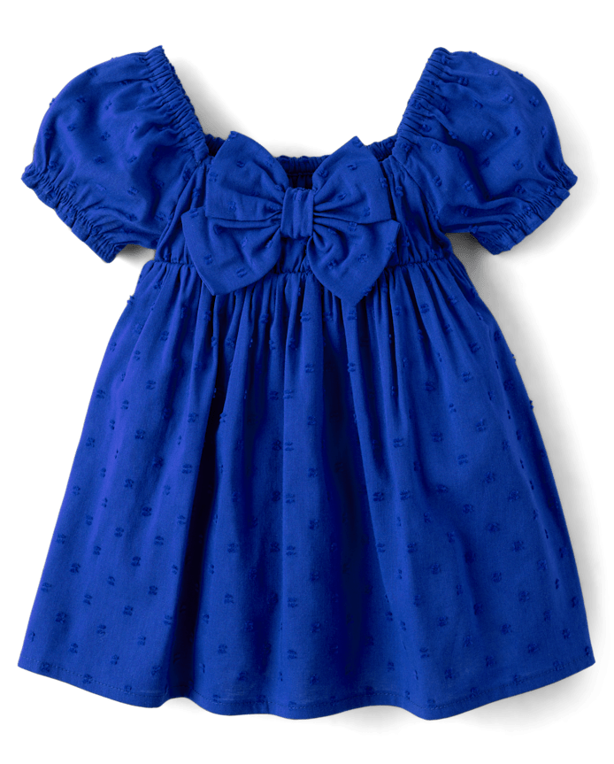 Baby Girls Mommy And Me Bow Back Fit Flare Dress