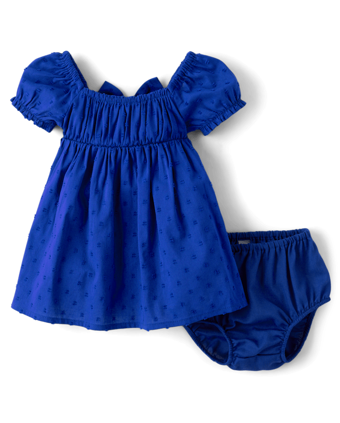 Baby Girls Mommy And Me Bow Back Fit Flare Dress