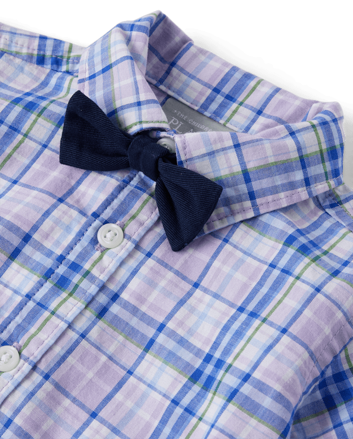 Baby Boys Dad And Me Plaid Poplin 2-Piece Outfit Set