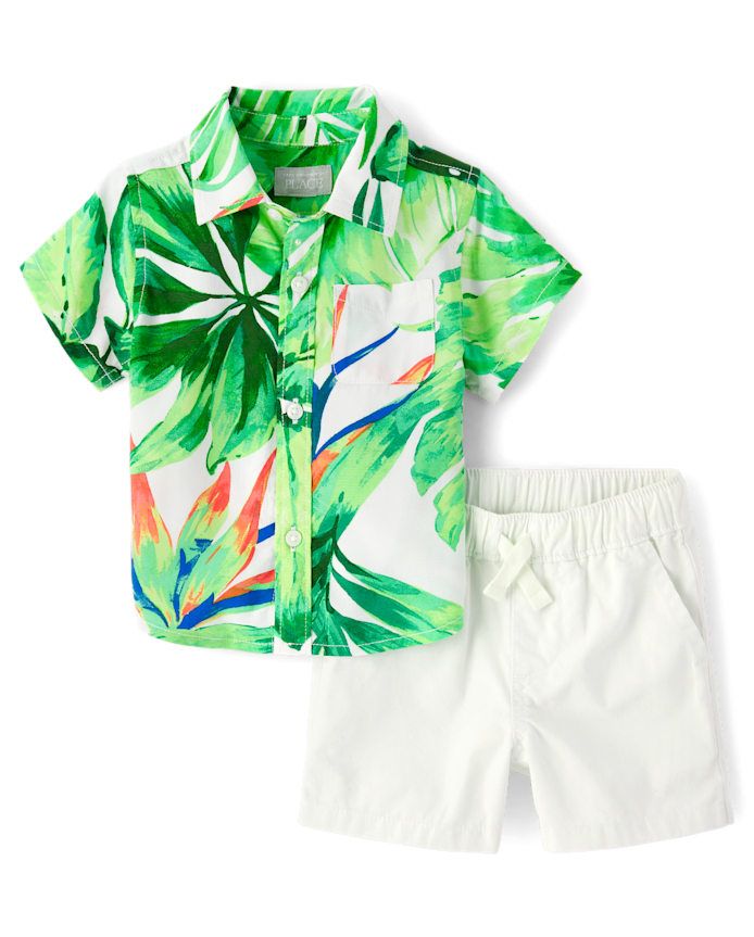 Baby Boys Matching Family Tropical 2-Piece Outfit Set