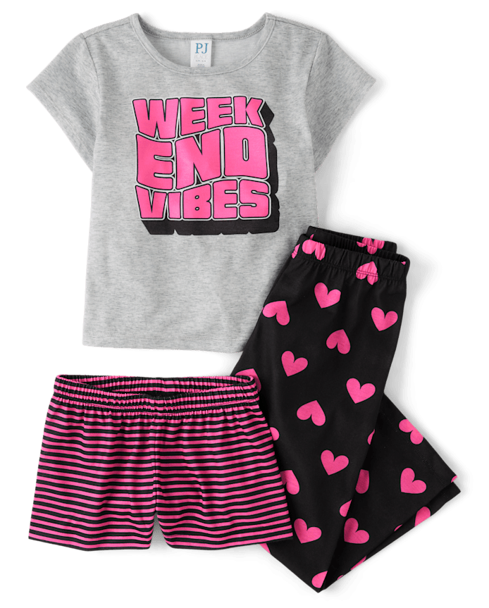 Girls Weekend Vibes 3-Piece Pajama Set