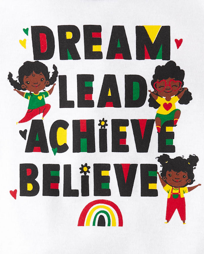 Baby And Toddler Girls Matching Family Black History Snug Fit Cotton Pajamas