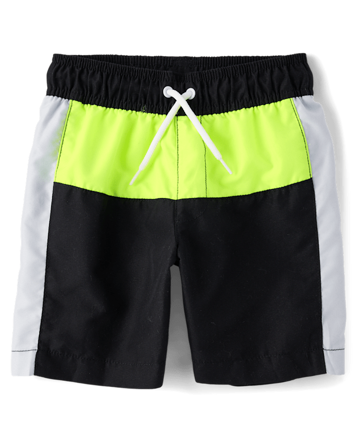Boys Colorblock Swim Trunks