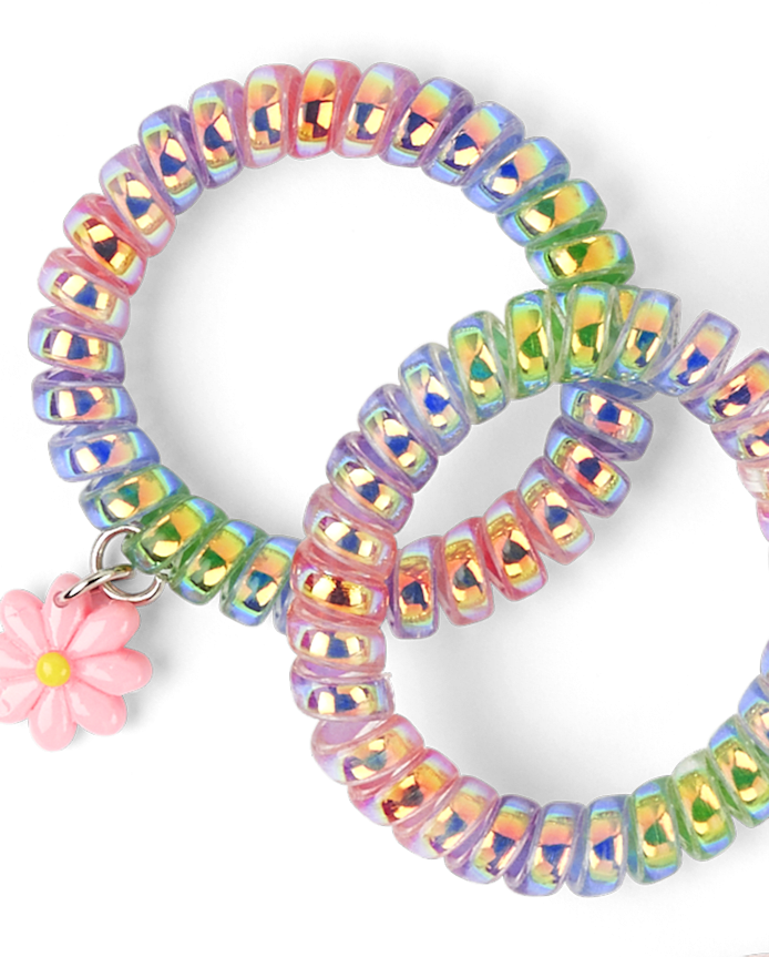 Girls Flower Scrunchie 7-Pack