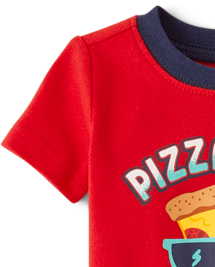 Baby And Toddler Boys Pizza Time Snug Fit Cotton Pajamas