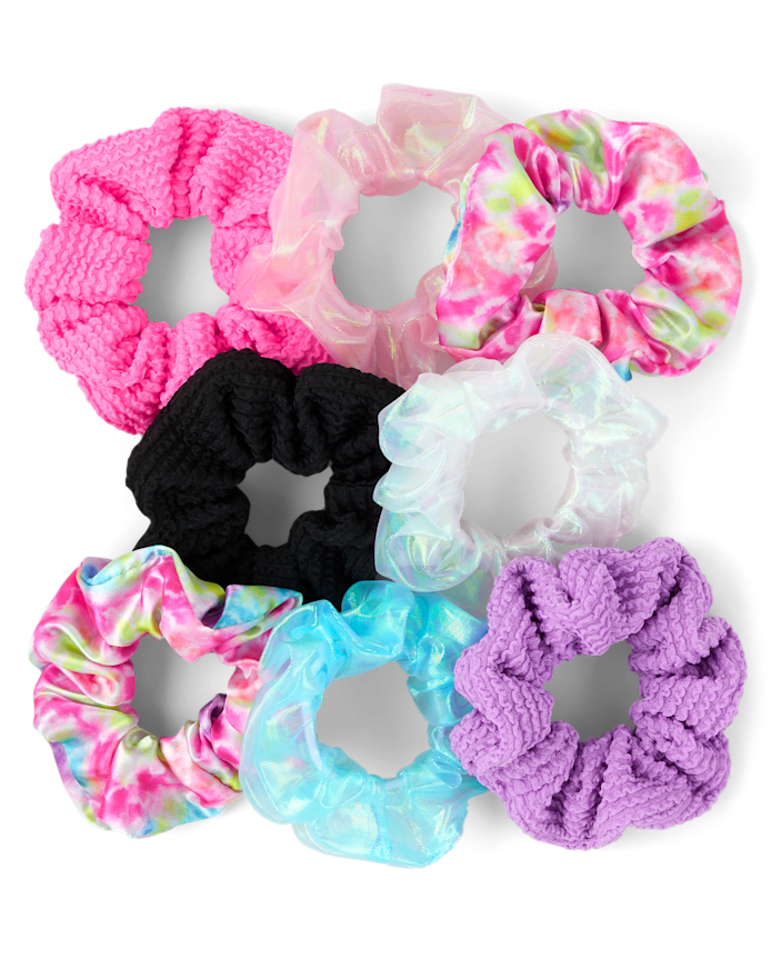 Girls Ruched Scrunchie 8-Pack