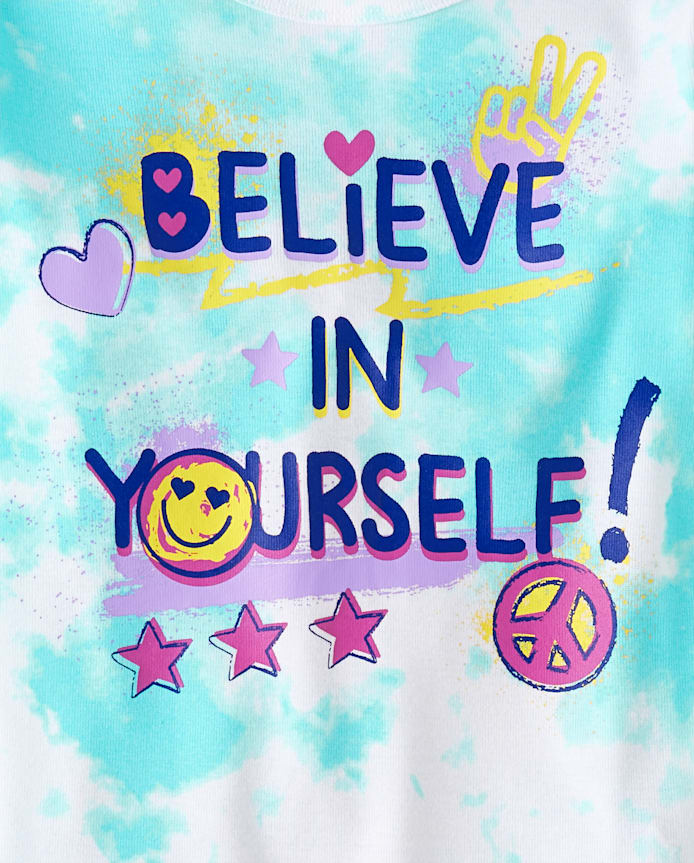 Girls Butterfly Believe Snug Fit Cotton Pajamas 2-Pack