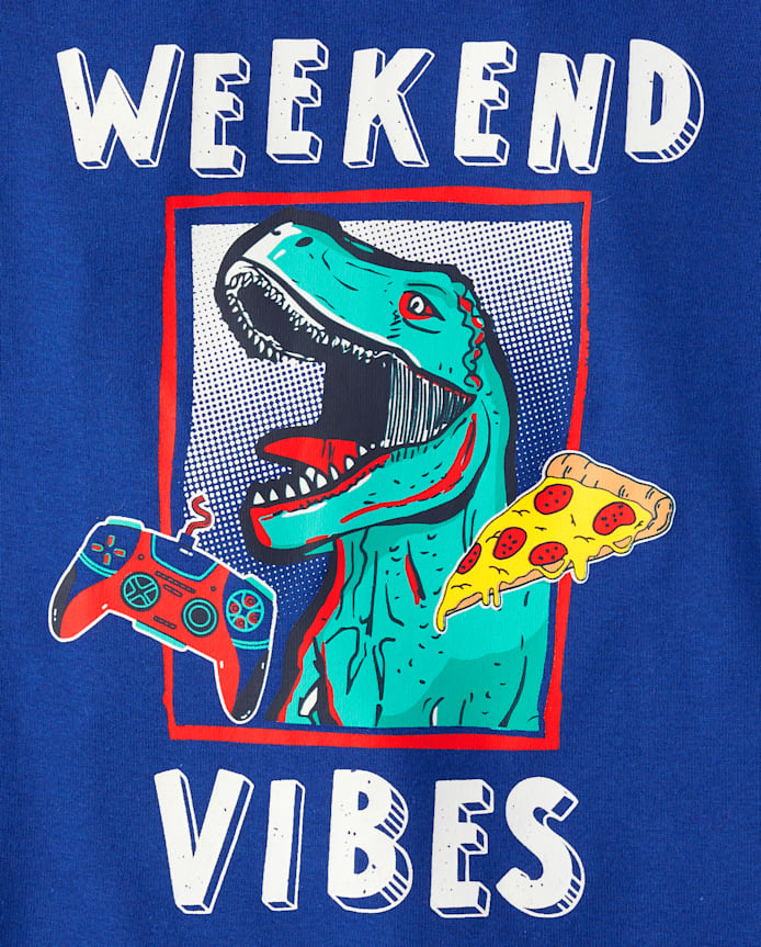 Boys Dino Ninja Snug Fit Cotton Pajamas 2-Pack