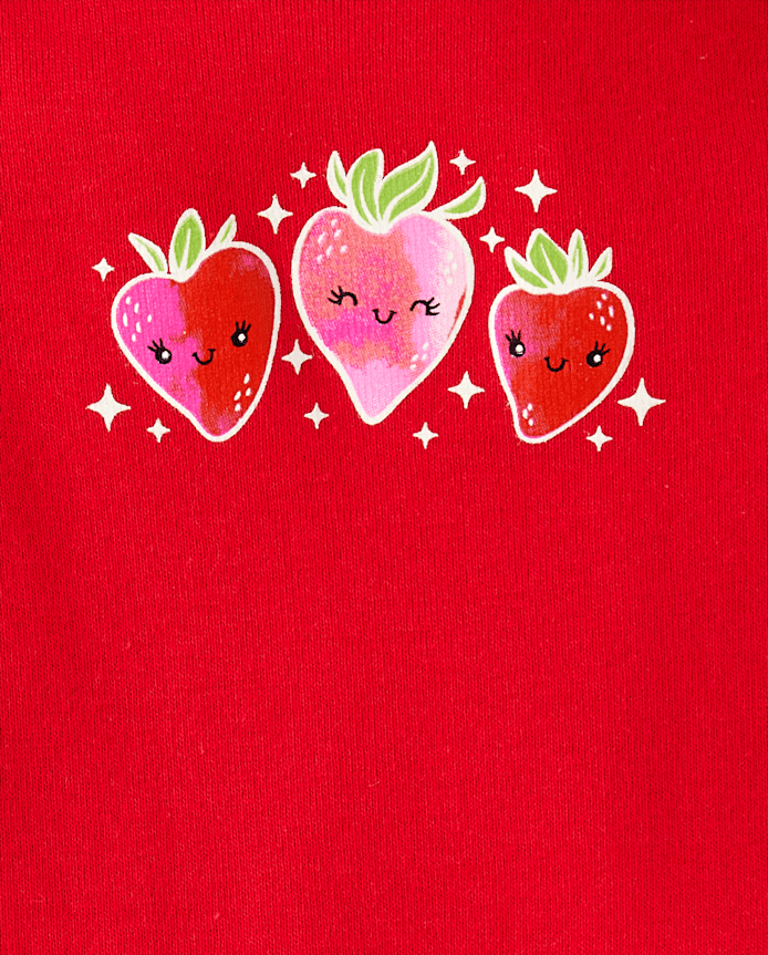 Lot de 5 bodys fraises pour bébé fille